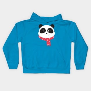 Cute Panda with Scarves for Christmas design Kids Hoodie